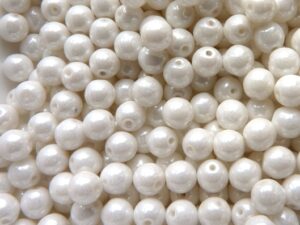 06-R-03000-14400 Chalk White Luster Round 6 mm. 50 Pc.-0