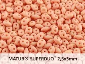 SD-02010-29563 Superduo Silk Mat Opaque Light Peach 10 gram-0