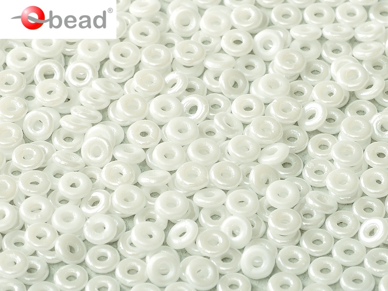 O-03000-20600 Chalk White Shimmer O bead ® 5 gram-0