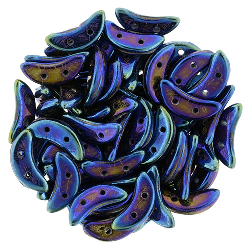 CMCR-23980-21435 CzechMates Crescent Jet Blue Iris 5 gram.-0 CMCR-23980-21435 CzechMates Crescent Jet Blue Iris 5 gram.-0
