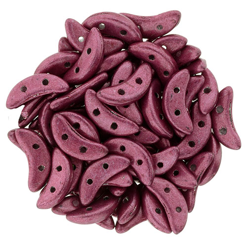 CMCR-77027CR CzechMates Crescent Saturated Metallic Berry 5 gram.-0 CMCR-77027CR CzechMates Crescent Saturated Metallic Berry 5 gram.-0
