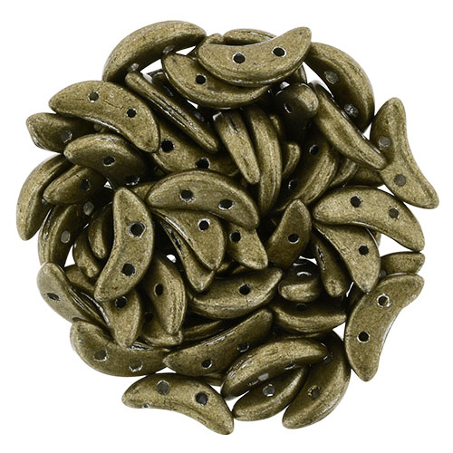 CMCR-77043CR CzechMates Crescent Saturated Metallic Antique Gold 5 gram.-0 CMCR-77043CR CzechMates Crescent Saturated Metallic Antique Gold 5 gram.-0