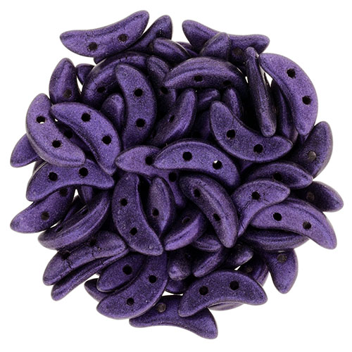 CMCR-23980-79021 CzechMates Crescent Metallic Suede Purple 5 gram.-0 CMCR-23980-79021 CzechMates Crescent Metallic Suede Purple 5 gram.-0