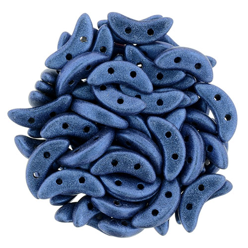 CMCR-23980-79031 CzechMates Crescent Metallic Suede Blue 5 gram.-0 CMCR-23980-79031 CzechMates Crescent Metallic Suede Blue 5 gram.-0