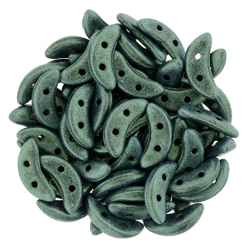 CMCR-23980-79051 CzechMates Crescent Metallic Suede - Lt. Green 5 gram.-0 CMCR-23980-79051 CzechMates Crescent Metallic Suede - Lt. Green 5 gram.-0