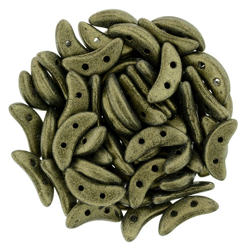 CMCR-23980-79080 CzechMates Crescent Metallic Suede - Gold 5 gram.-0 CMCR-23980-79080 CzechMates Crescent Metallic Suede - Gold 5 gram.-0
