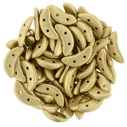 CMCR-00030-01710 CzechMates Crescent Matte Metallic Flax 5 gram.-0 CMCR-00030-01710 CzechMates Crescent Matte Metallic Flax 5 gram.-0