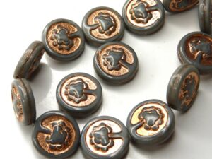 0020042 Opaque Grey, Copper decor, Live Tree 10 Pc.-10152