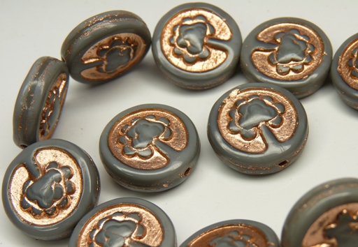 0020042 Opaque Grey, Copper decor, Live Tree 10 Pc.-0