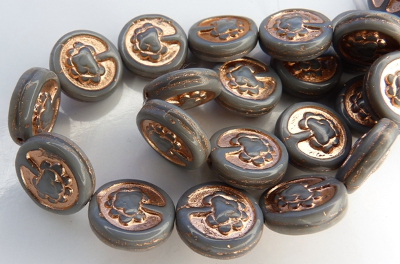 0020042 Opaque Grey, Copper decor, Live Tree 10 Pc.-10151