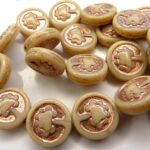 0040019 Opaque Beige, Copper decor, Live Tree 10 Pc.-0