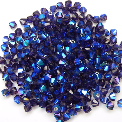 04-MC-20510-28701X2 Bicones Tanzanite 2XAB 4 mm. 50 Pc.-10223