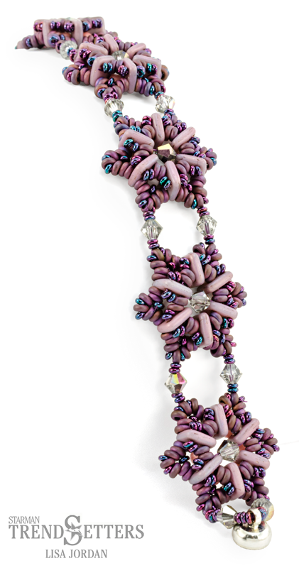 Lenora Bracelet Free Tutorial TOHO bij 11/0 Demi Round en 8/0 Demi Round-10484