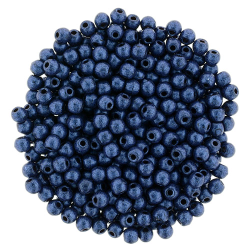 02-R-23980-79031 Metallic Suede Blue round 2 mm. 150 Pc.-0