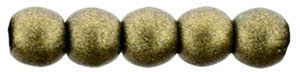 02-R-23980-79080 Metallic Suede Gold round 2 mm. 150 Pc.-10307
