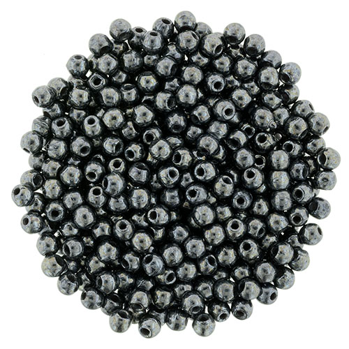 02-R-23980-14400 Jet Hematite round 2 mm. 150 Pc.-0