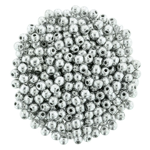 02-R-00030-27000 Full Silver round 2 mm. 150 Pc.-0