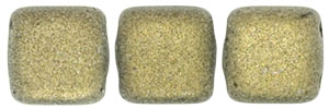 CMT-23980-79080 CzechMates Tile Bead Metallic Suede Gold 25 st.-10447