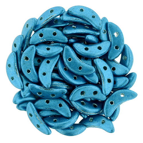 CMCR-77038CR CzechMates Crescent Saturated Metallic Aquamarine 5 gram.-0 CMCR-77038CR CzechMates Crescent Saturated Metallic Aquamarine 5 gram.-0