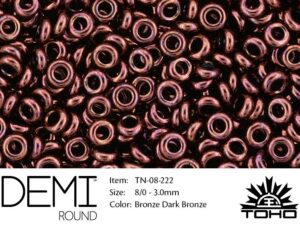 TN-08-0222 Demi Round TOHO: Bronze Dk Bronze-0