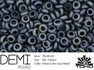 TN-08-0612 Demi Round TOHO: Matte-Color Gun Metal-0