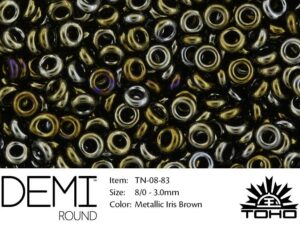 TN-08-0083 Demi Round TOHO: Metallic Iris Brown-0