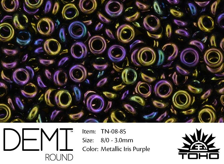 TN-08-0085 Demi Round TOHO: Metallic Iris Purple-0 TN-08-0085 Demi Round TOHO: Metallic Iris Purple-0