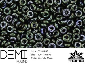 TN-08-0089 Demi Round TOHO: Metallic Moss-0