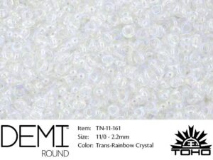 TN-11-0161 Demi Round TOHO Transparent-Rainbow Crystal-0