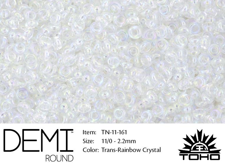 TN-11-0161 Demi Round TOHO Transparent-Rainbow Crystal-0