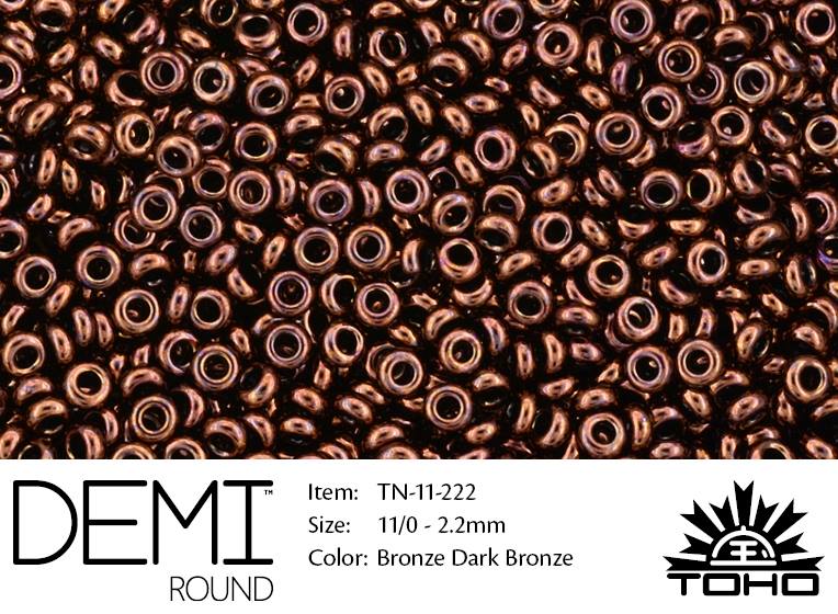 TN-11-0222 Demi Round TOHO Bronze dark Bronze-0 TN-11-0222 Demi Round TOHO Bronze dark Bronze-0