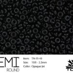 TN-11-0049 Demi Round TOHO Opaque Jet -0