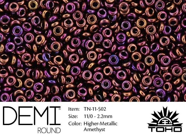 TN-11-0502 Demi Round TOHO Higher-Metallic Amethyst-0 TN-11-0502 Demi Round TOHO Higher-Metallic Amethyst-0