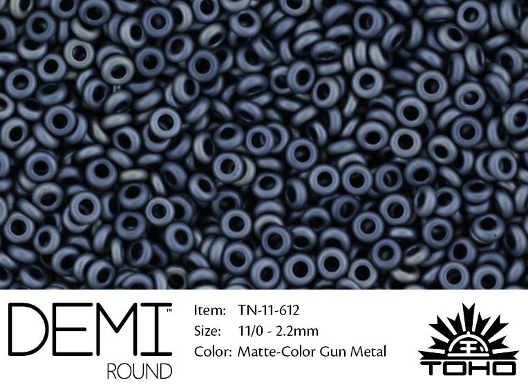 TN-11-0612 Demi Round TOHO Matte-Color Gun Metal-0 TN-11-0612 Demi Round TOHO Matte-Color Gun Metal-0
