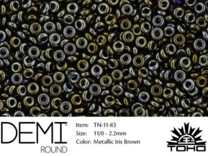 TN-11-0083 Demi Round TOHO Metallic Iris Brown-0