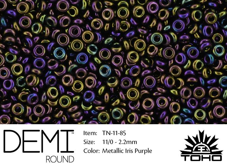 TN-11-0085 Demi Round TOHO Metallic Iris Purple-0 TN-11-0085 Demi Round TOHO Metallic Iris Purple-0