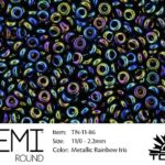 TN-11-0086 Demi Round TOHO Metallic Rainbow Iris-0