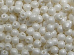 03-R-02010-24001 Pearl Shine White Round 3 mm. 100 Pc. - Afbeelding 1