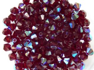 04-MC-90100-28701 Burgundy Red AB bicones 4 mm