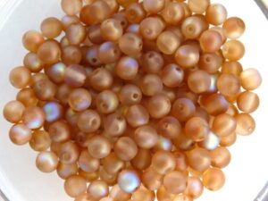 04-R-00030-84100-98535 Crystal Matte Brown Orange Rainbow Round 4 mm. 100 Pc.-0