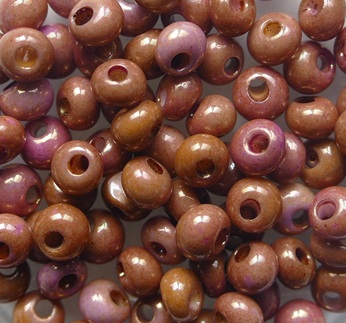 5-0-PD-03050-14497 Snow White Red Gold Luster Preciosa 5-0 drops color 03050-14497