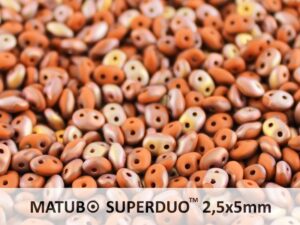 SD-13600-27171 Superduo Opaque Chocolate Capri Gold Matte 10 gram-0