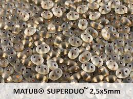 SD-40020-85106 Superduo Black Diamond - Bronze Ice Lined 10 gram-0