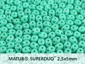 SD-63130-84110 Superduo Matte Opaque Green Turquoise10 gram-0