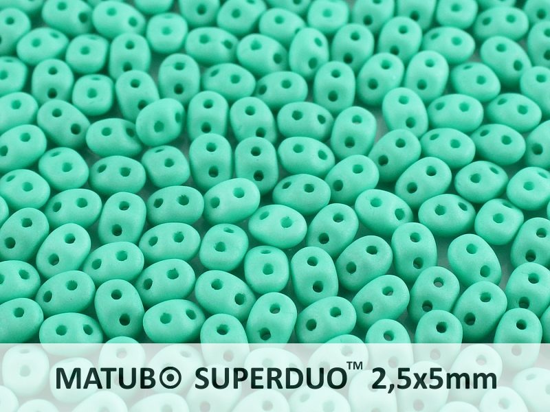 SD-63130-84110 Superduo Matte Opaque Green Turquoise10 gram-0