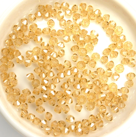 03-MC-00010-14413 Bicone, Crystal Champagne Luster, 3 mm. 50 Pc.-10896