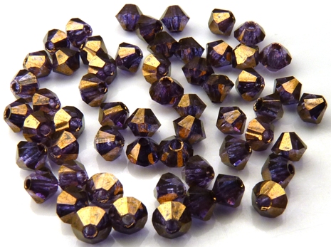 03-MC-00010-14415 Bicone, Crystal Bronze Luster, 3 mm. 50 Pc.-10901