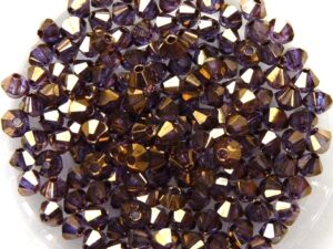 03-MC-00010-14415 Bicone, Crystal Bronze Luster, 3 mm. 50 Pc.-0