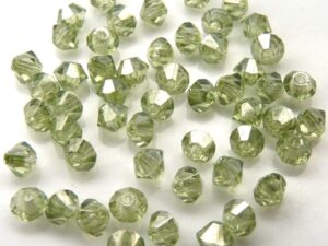 03-MC-00010-14457 Bicone, Crystal Green Luster, 3 mm. 50 Pc.-10908