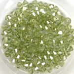 03-MC-00010-14457 Bicone, Crystal Green Luster, 3 mm. 50 Pc.-0